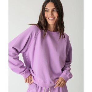 Electric & Rose Ronan Fleece Pullover Sweatshirt Raglan Sleeve Crew Neck Medium